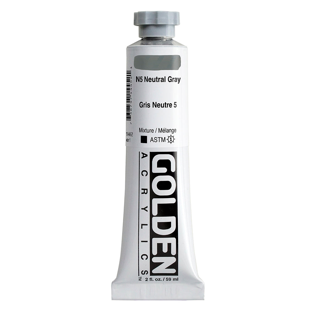 Golden Heavy Body Acrylfarbe N5 Neutral Grau 59 ml