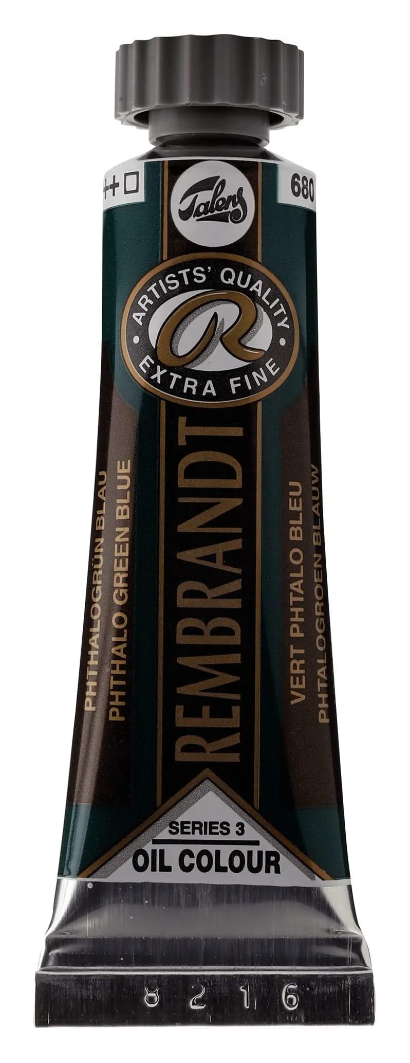 Rembrandt Ölfarbe Tube 15 ml Phthalogrün Bläulich 680