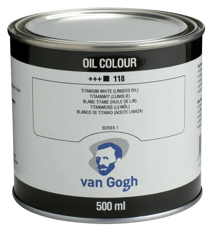 Van Gogh Ölfarbe Dose 500 ml Titanweiß (Leinöl) 118