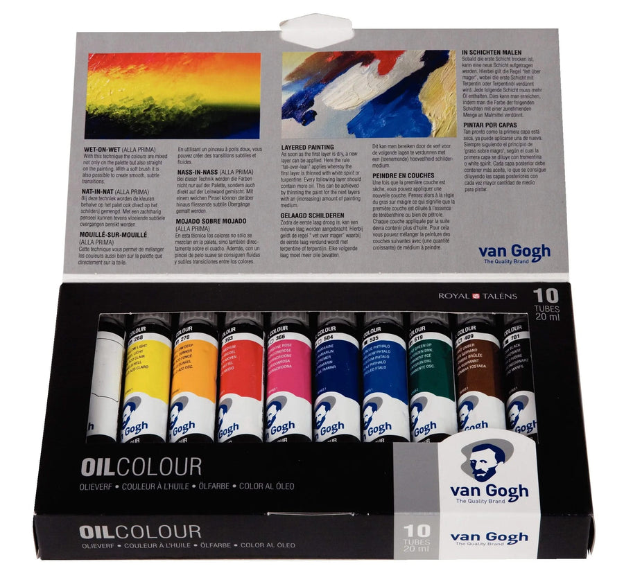 Van Gogh Basis-Set Ölfarben mit 10 Farben in 20 ml-Tuben