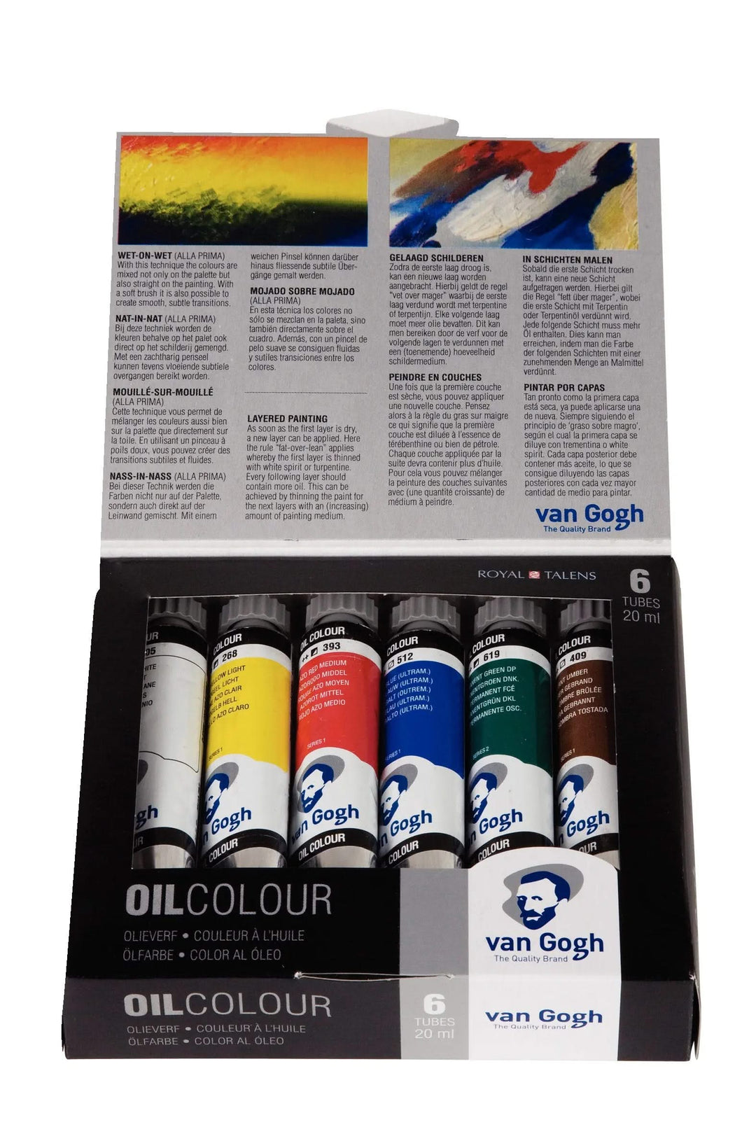 Van Gogh Starter-Set Ölfarben mit 6 Farben als 20 ml-Tube
