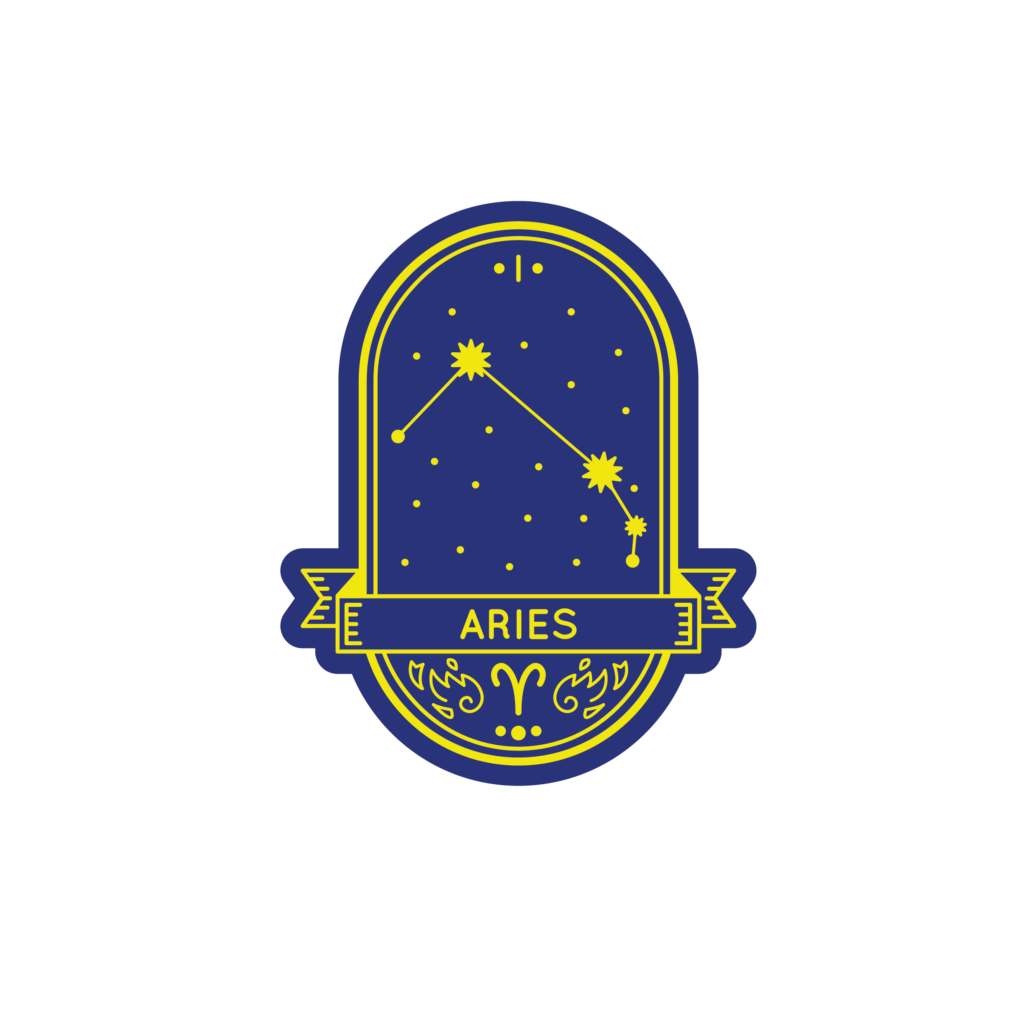Bügelbild Sternzeichen Widder Patch