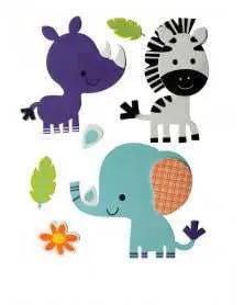 3D Moosgummi 8tl Zebra/Elefant - Kidis Art