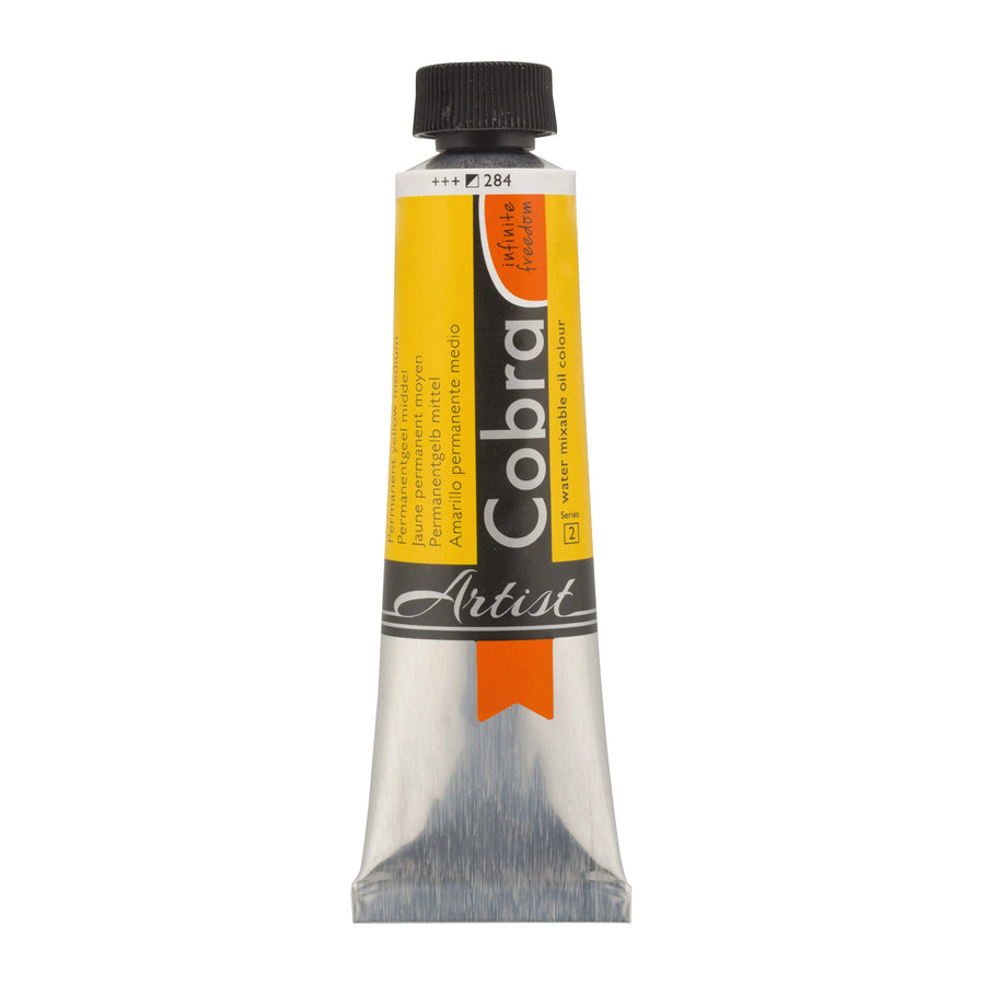 Cobra Artist Wassermischbare Ölfarbe Tube 40 ml Permanentgelb Mittel 284