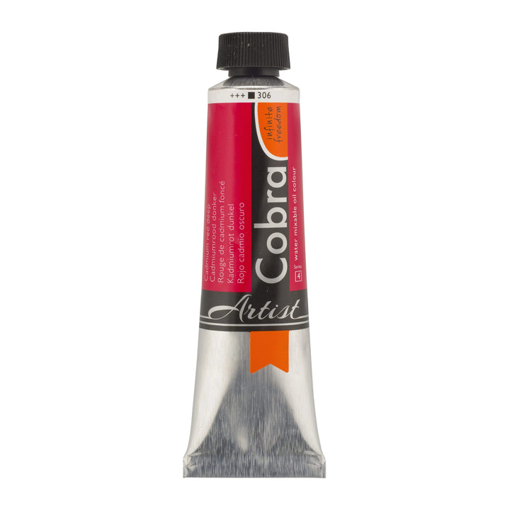 Cobra Artist Wassermischbare Ölfarbe Tube 40 ml Kadmiumrot Dunkel 306