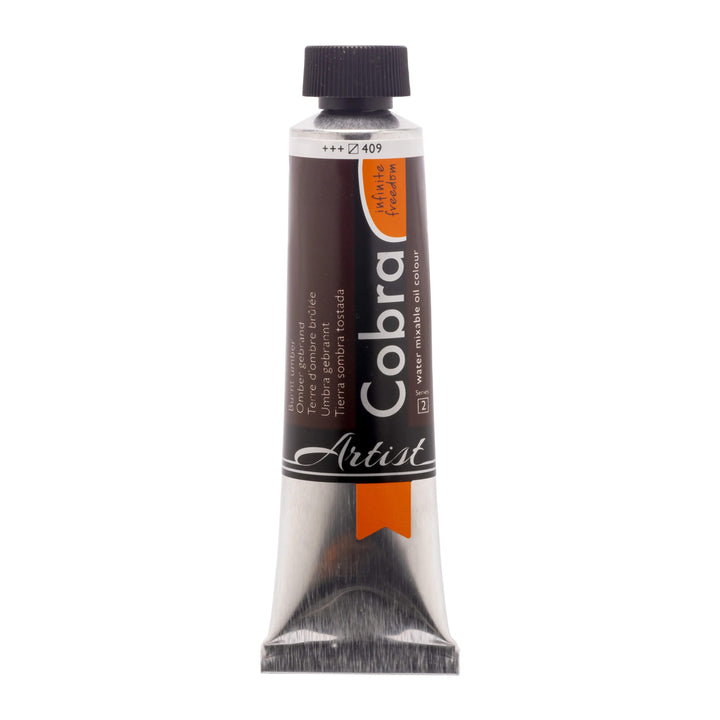 Cobra Artist Wassermischbare Ölfarbe Tube 150 ml Umbra Gebrannt 409