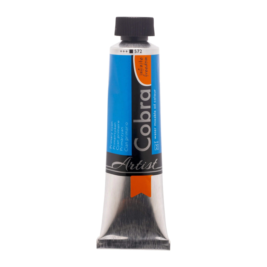 Cobra Artist Wassermischbare Ölfarbe Tube 40 ml Primärzyan 572
