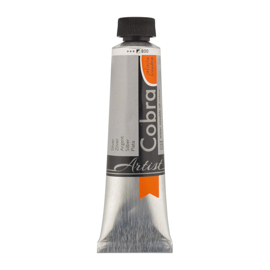 Cobra Artist Wassermischbare Ölfarbe Tube 40 ml Silber 800