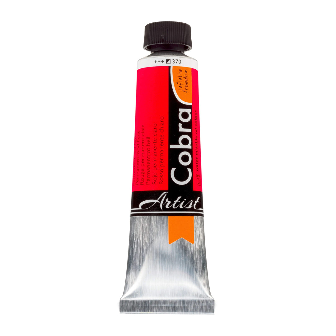 Cobra Artist Wassermischbare Ölfarbe Tube 40 ml Permanentrot Hell 370