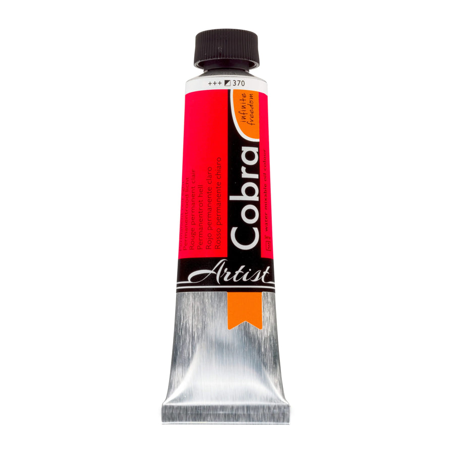 Cobra Artist Wassermischbare Ölfarbe Tube 40 ml Permanentrot Hell 370
