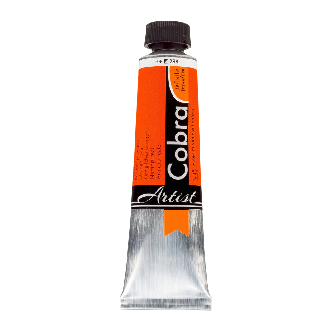 Cobra Artist Wassermischbare Ölfarbe Tube 40 ml Königliches Orange 298