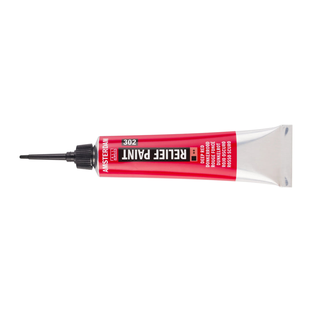 Amsterdam Relieffarbe Tube 20 ml Dunkelrot 302
