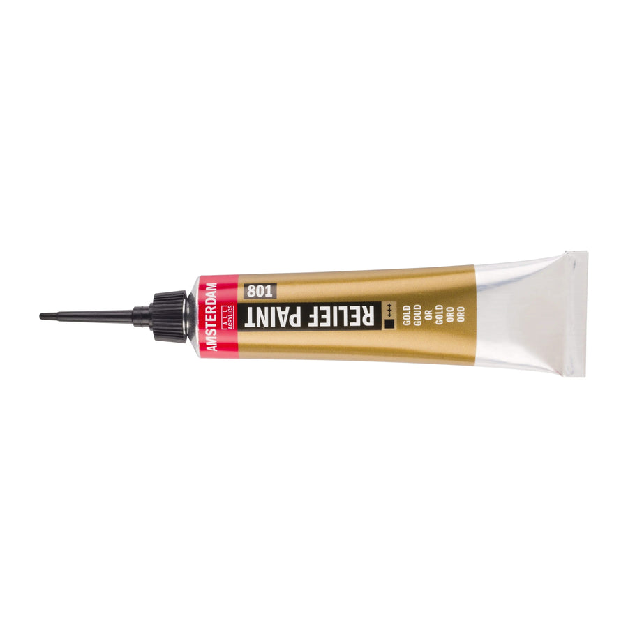 Amsterdam Relieffarbe Tube 20 ml Gold 801