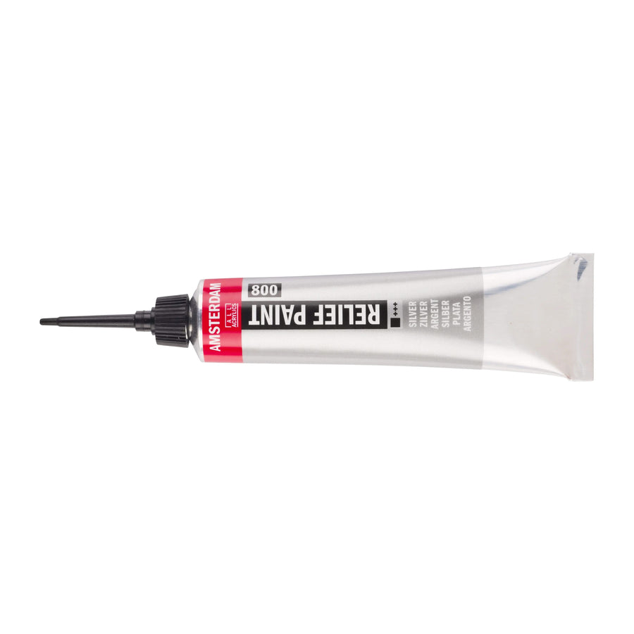 Amsterdam Relieffarbe Tube 20 ml Silber 800