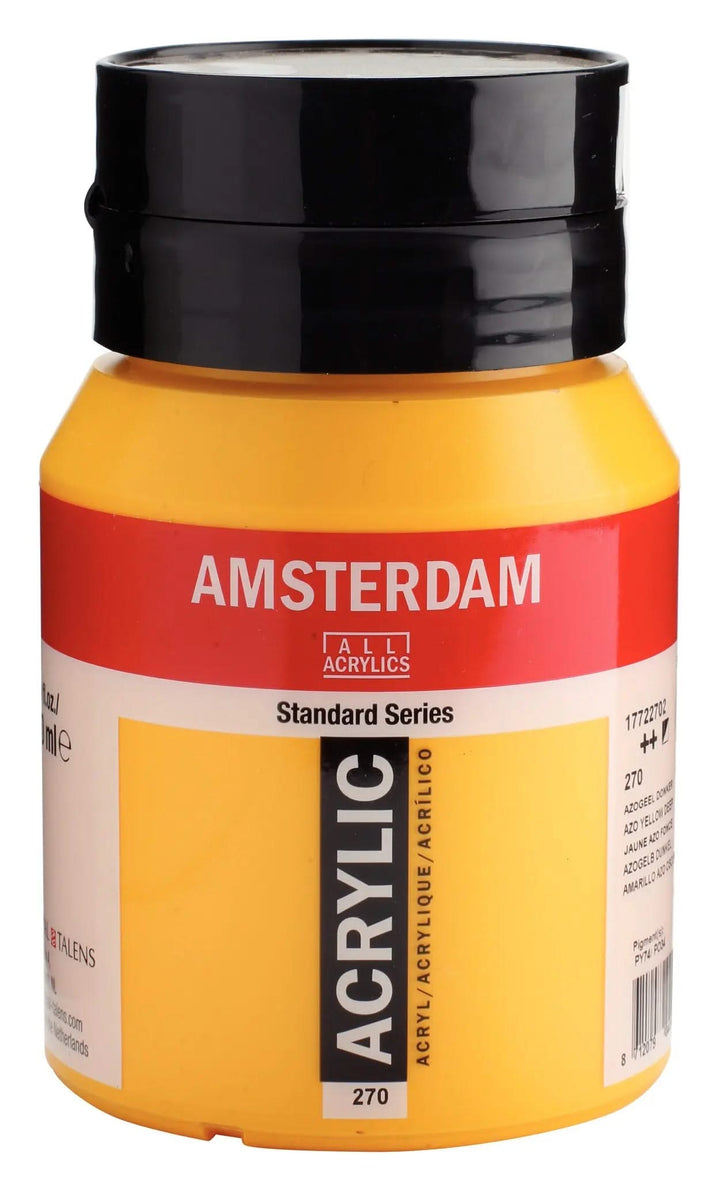 Amsterdam Standard Series Acrylfarbe Flasche 500 ml Azogelb Dunkel 270