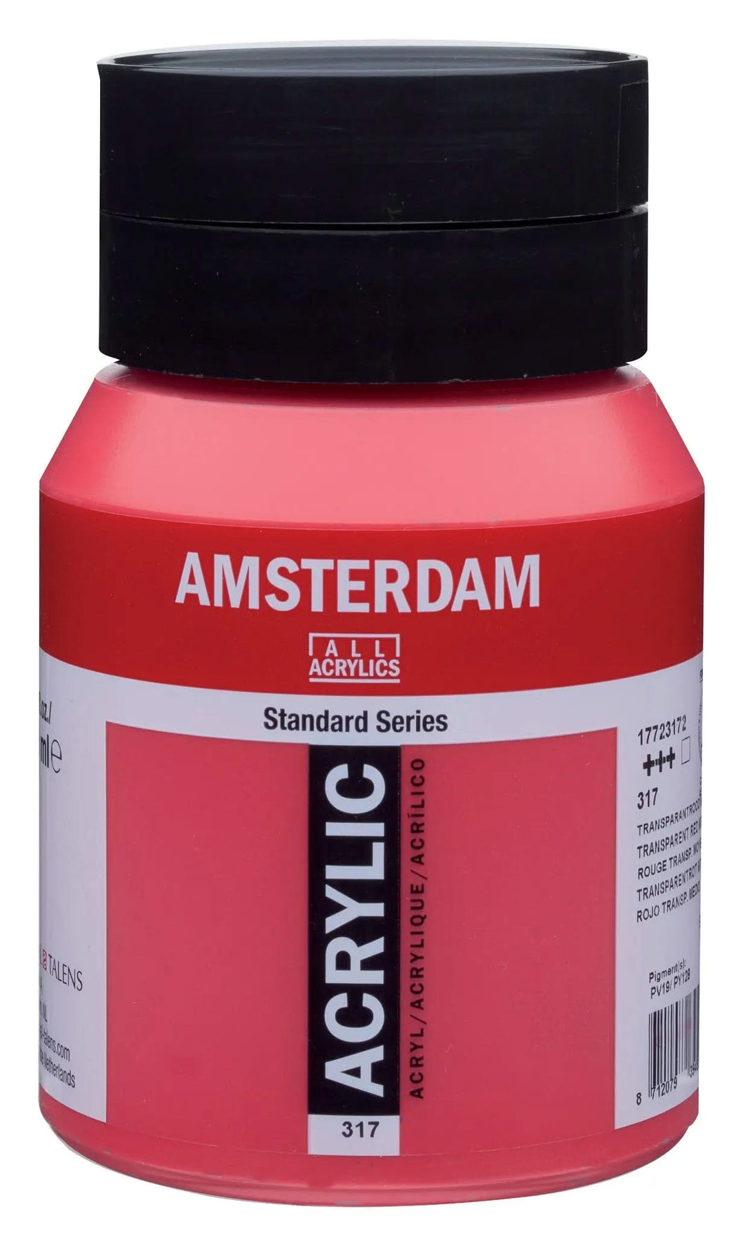 Amsterdam Standard Series Acrylfarbe Flasche 500 ml Transparentrot Mittel 317