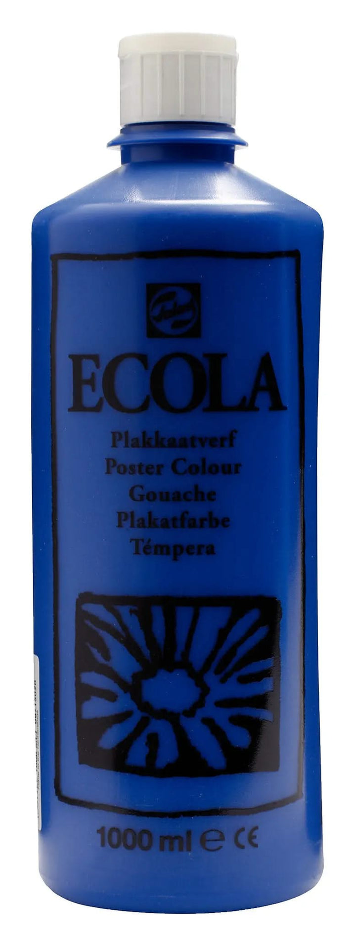Ecola Plakatfarbe Flasche 1000 ml Dunkelblau 502