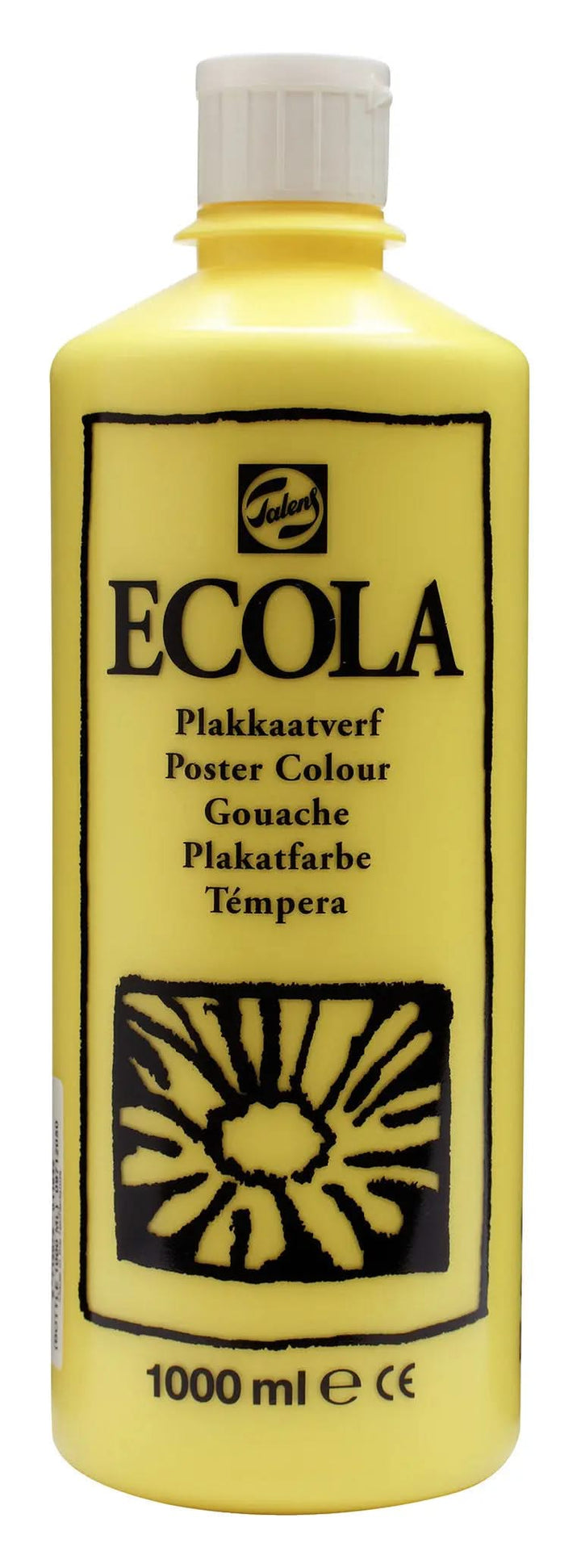Ecola Plakatfarbe Flasche 1000 ml Zitronengelb (Primär) 205