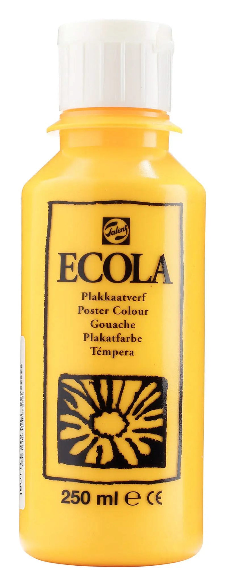 Ecola Plakatfarbe Flasche 250 ml Dunkelgelb 202
