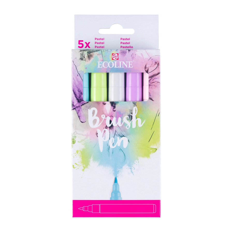 Ecoline Brush Pen Pastellfarben-Set | 5 Farben