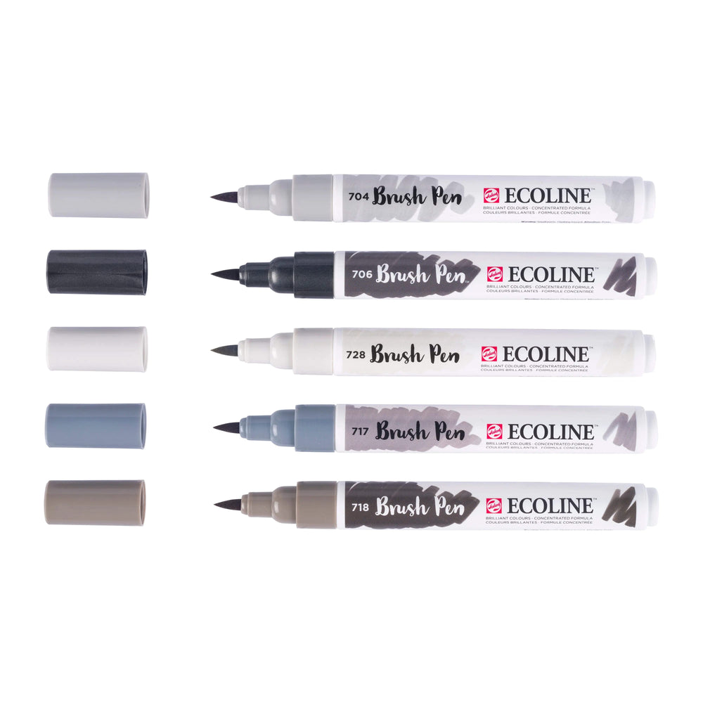 Ecoline Brush Pen Schatten-Set | 5 Farben Ecoline