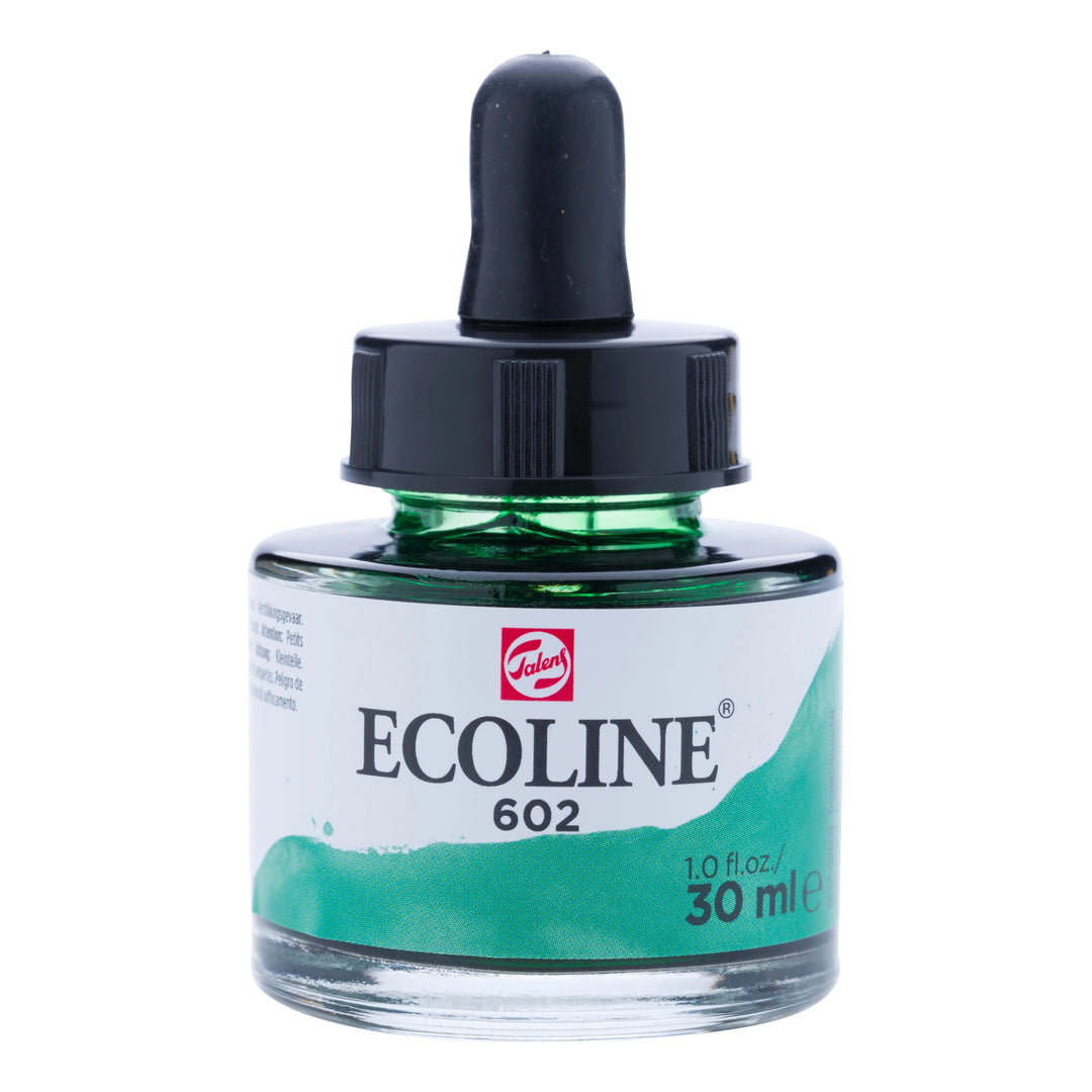 Ecoline Flüssige Wasserfarbe Flasche 30 ml Dunkelgrün 602