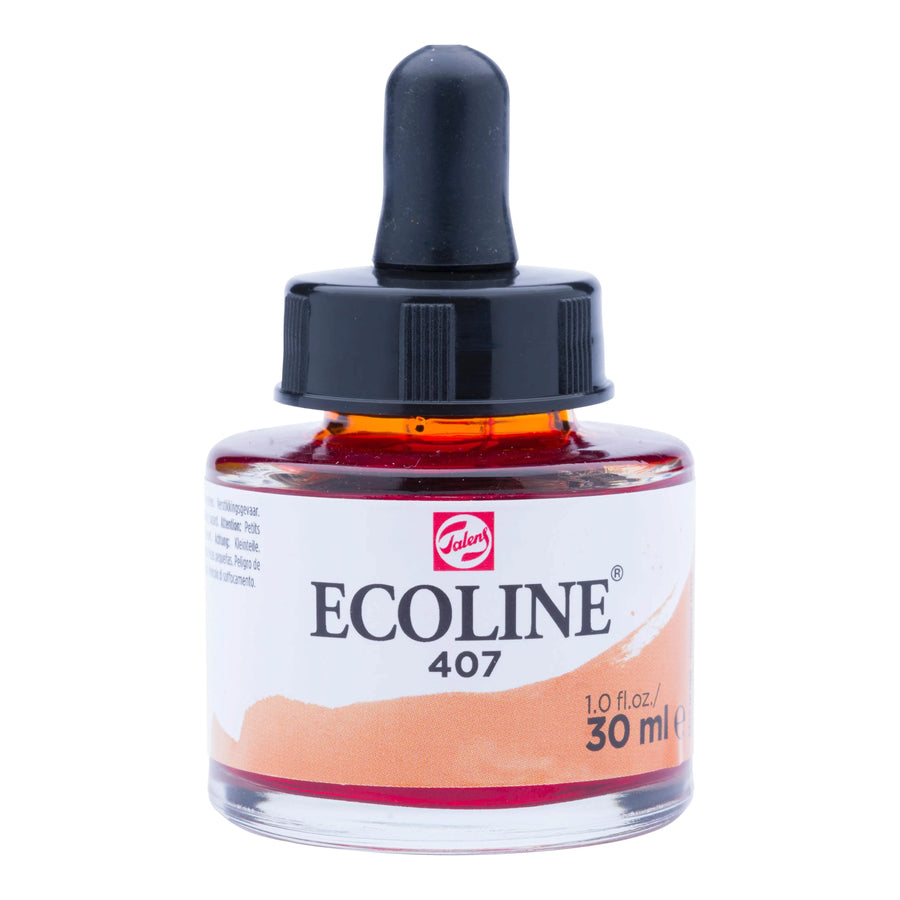 Ecoline Flüssige Wasserfarbe Flasche 30 ml Dunkler Ocker 407