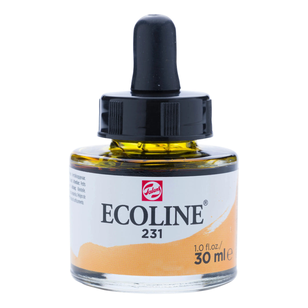 Ecoline Flüssige Wasserfarbe Flasche 30 ml Goldocker 231
