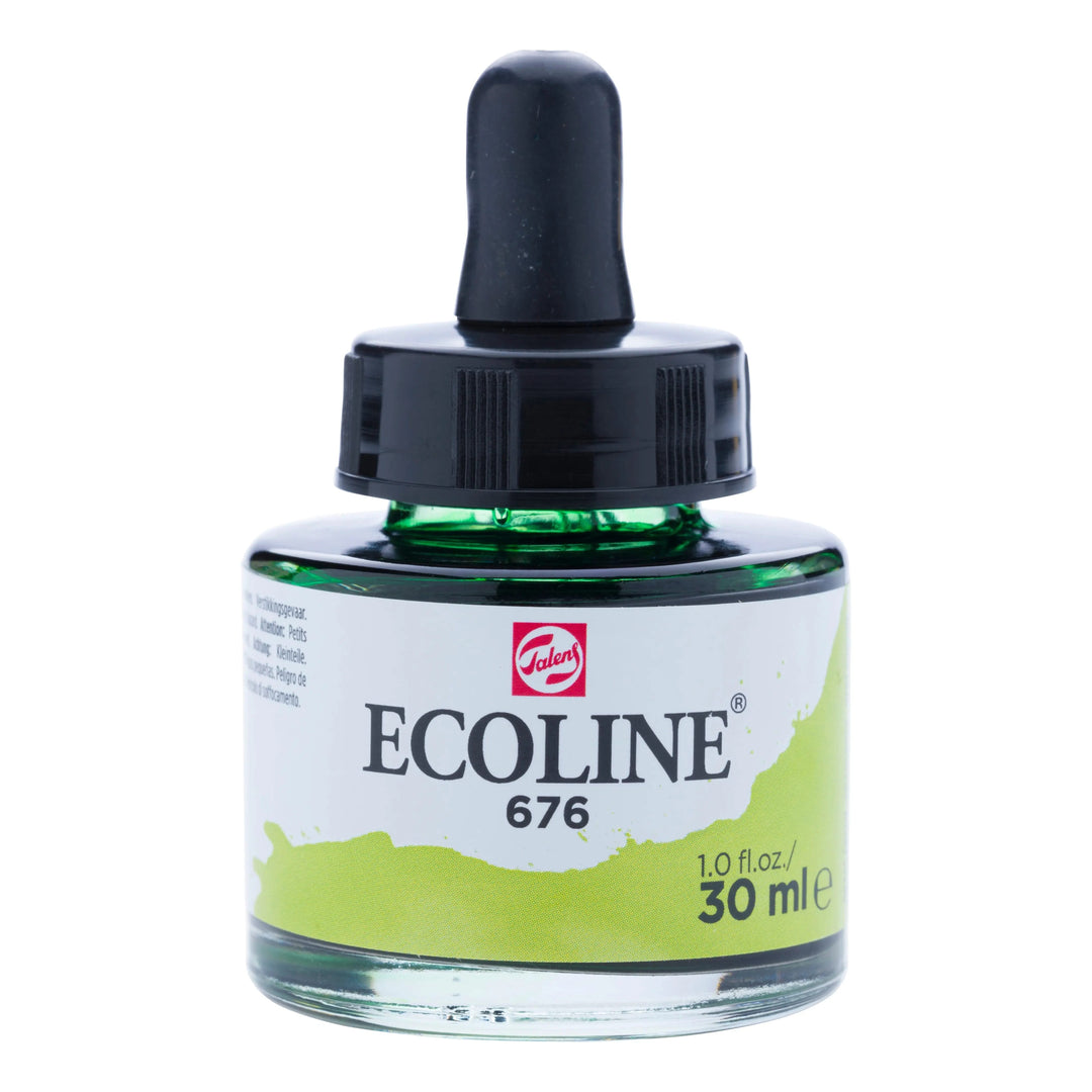 Ecoline Flüssige Wasserfarbe Flasche 30 ml Grasgrün 676