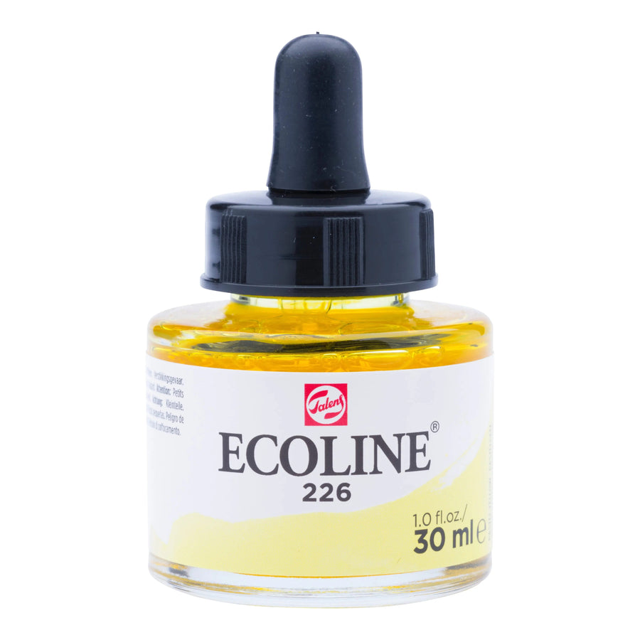 Ecoline Flüssige Wasserfarbe Flasche 30 ml Pastellgelb 226