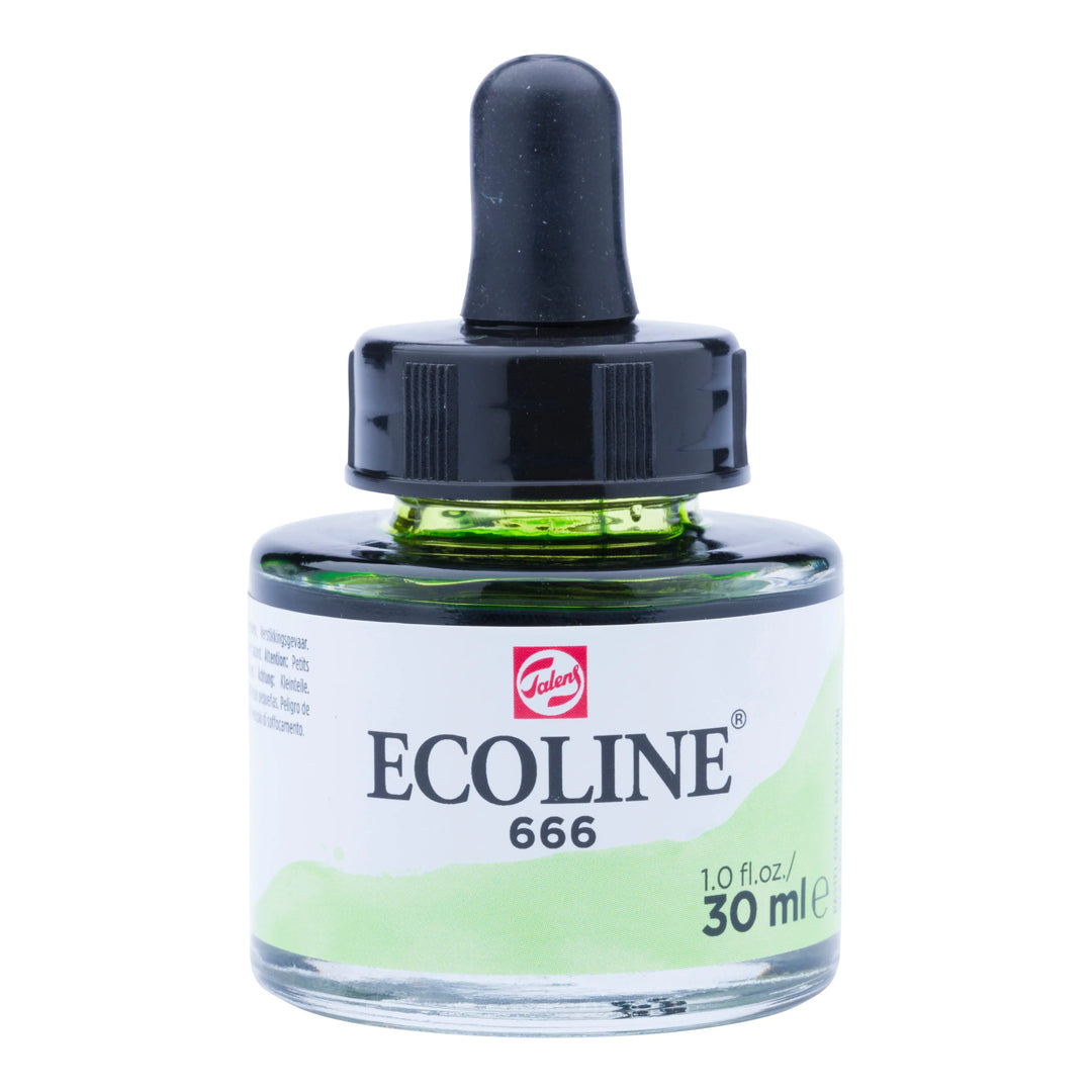Ecoline Flüssige Wasserfarbe Flasche 30 ml Pastellgrün 666