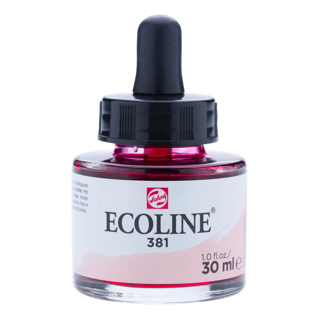 Ecoline Flüssige Wasserfarbe Flasche 30 ml Pastellrot 381