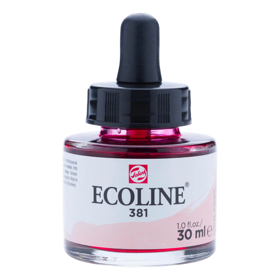 Ecoline Flüssige Wasserfarbe Flasche 30 ml Pastellrot 381