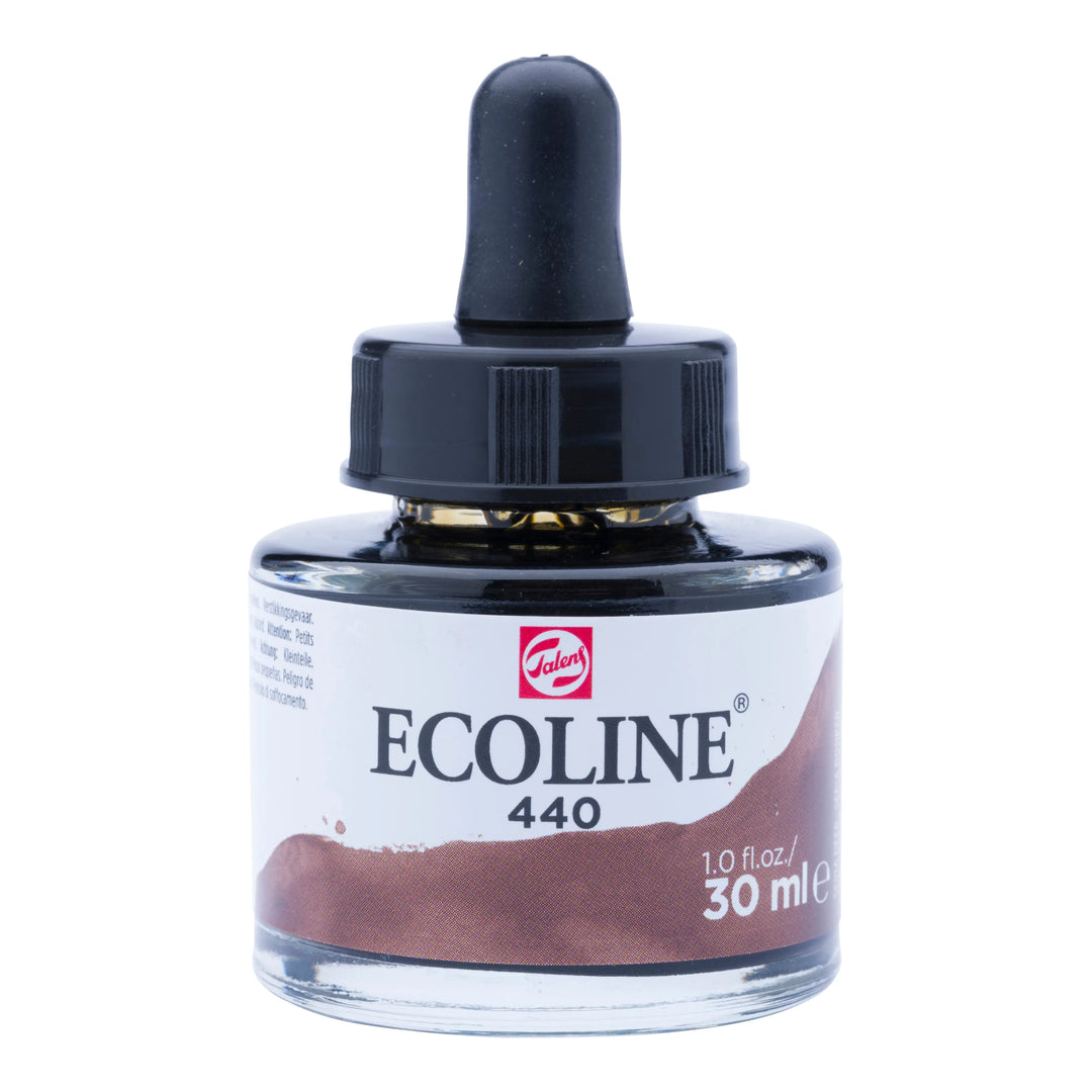 Ecoline Flüssige Wasserfarbe Flasche 30 ml Sepia Dunkel 440