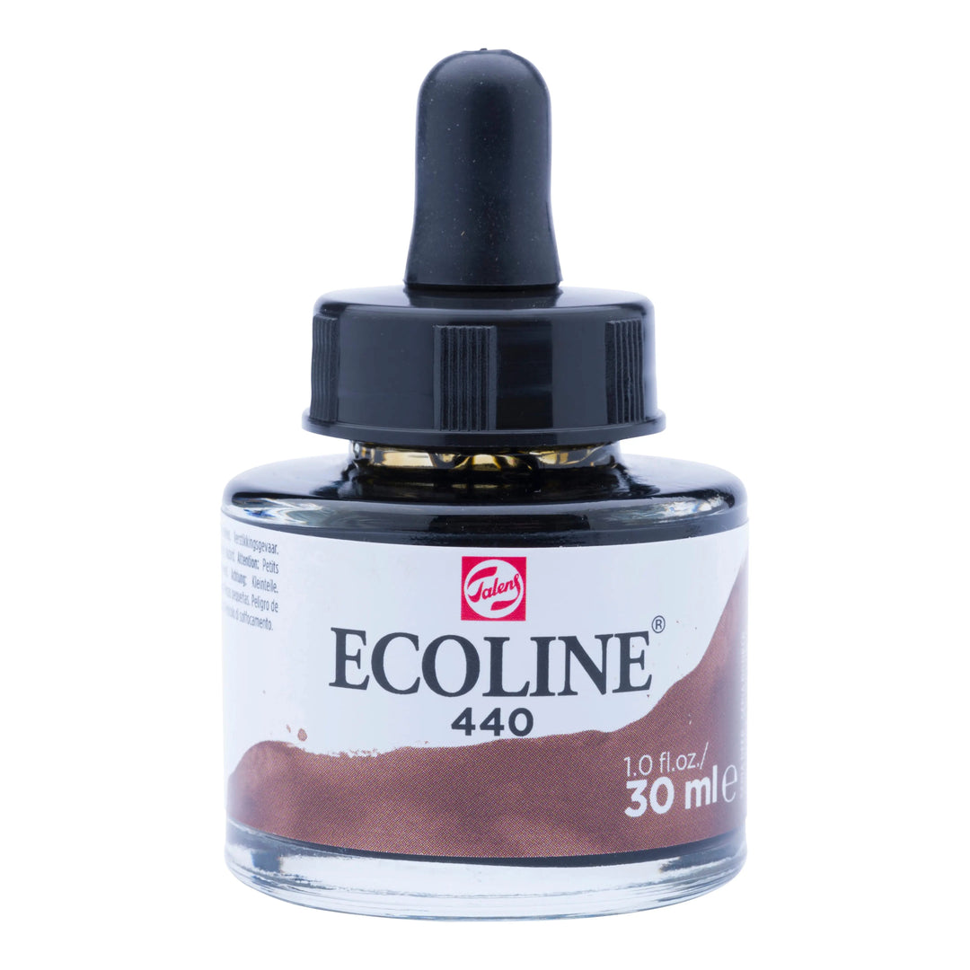 Ecoline Flüssige Wasserfarbe Flasche 30 ml Sepia Dunkel 440