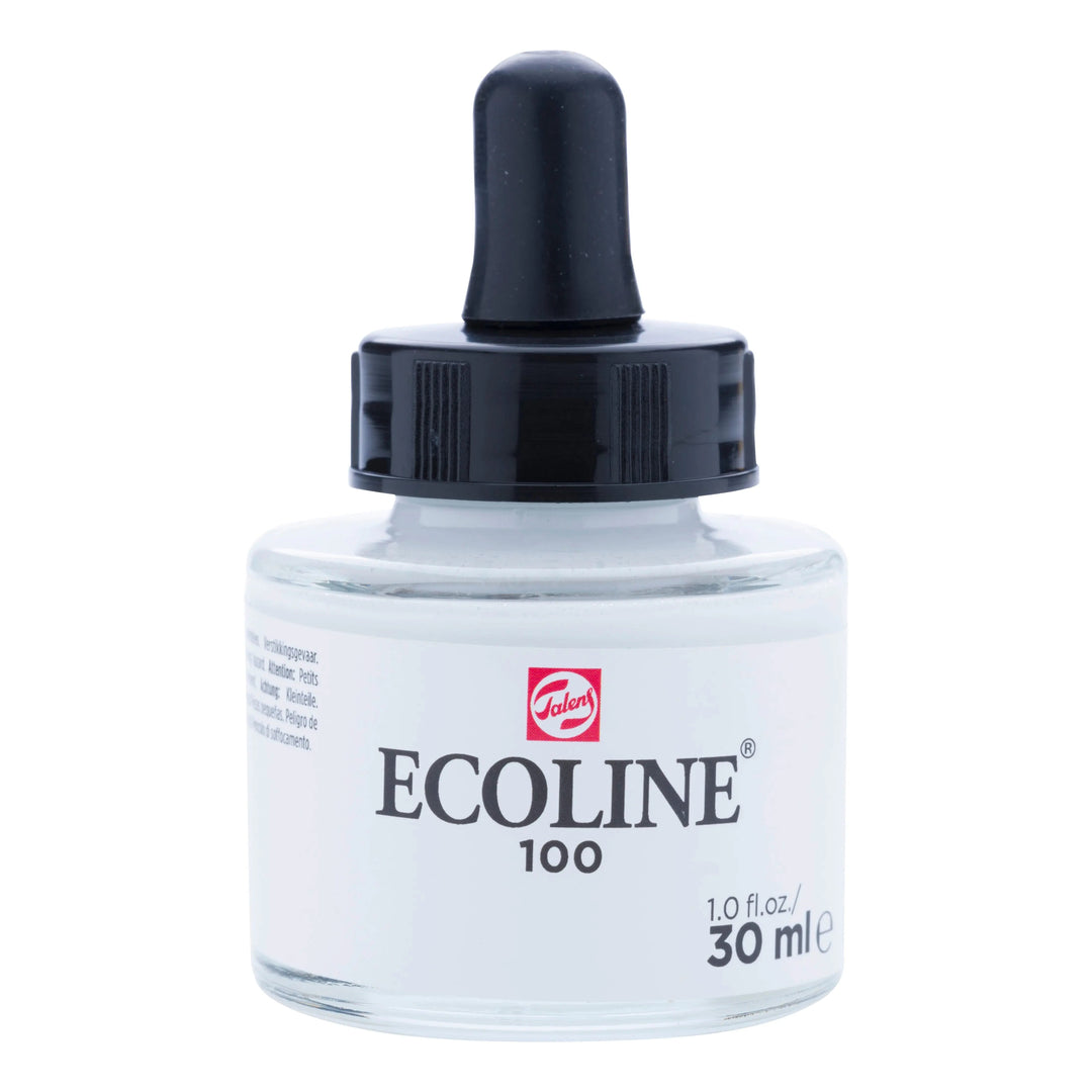 Ecoline Flüssige Wasserfarbe Flasche 30 ml Weiß 100