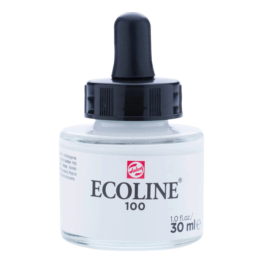 Ecoline Flüssige Wasserfarbe Flasche 30 ml Weiß 100