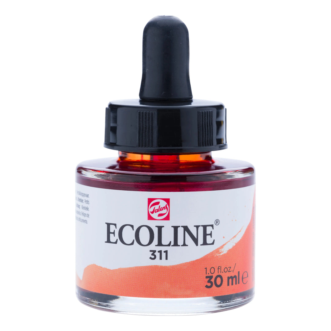 Ecoline Flüssige Wasserfarbe Flasche 30 ml Zinnober 311
