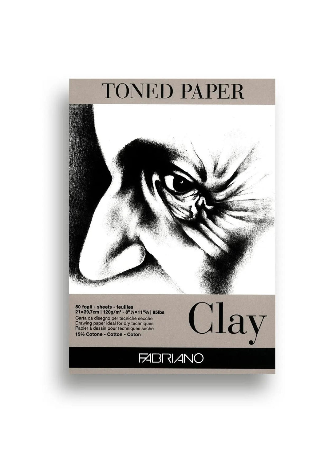 Fabirano Toned Paper Block clay - A4 - 120g - 50 Blatt