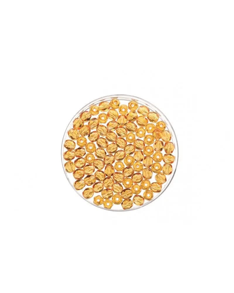 Glasschliffperlen 4mm 100St topas