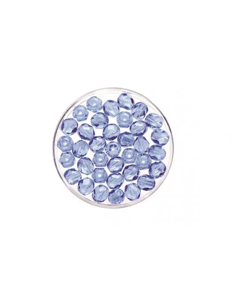 Glasschliffperlen 6mm 50St safir