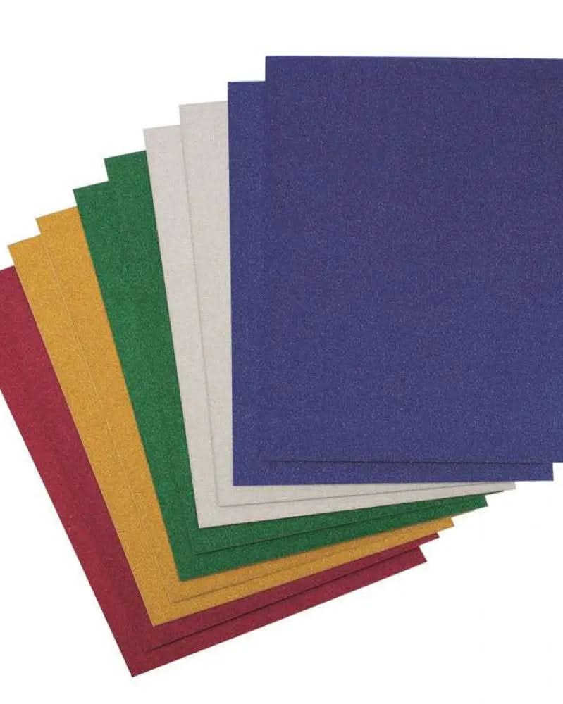 Glitter-Karton 20x30cm 10St. 2x5Fb. feinkörnig, 250g