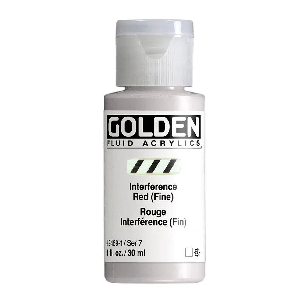 Golden Fluid Acrylfarbe Interferenz Rot (Fein) 30 ml