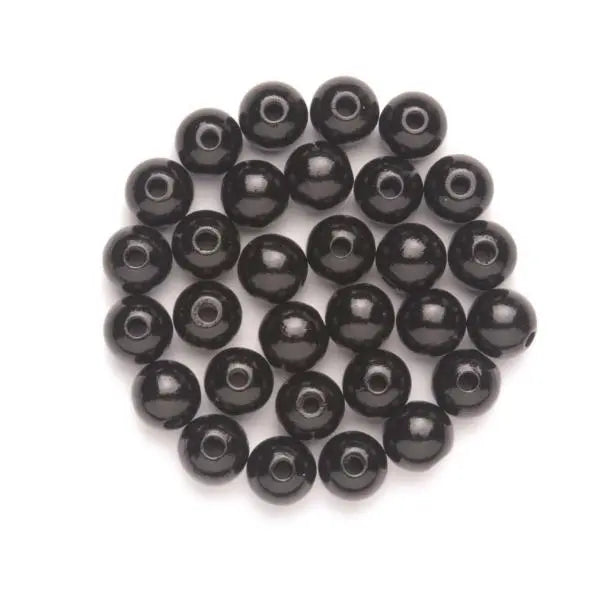 Holzperle 8mm 80St schwarz