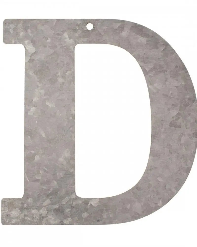 Metall Buchstabe verzinkt D 12x0,1cm