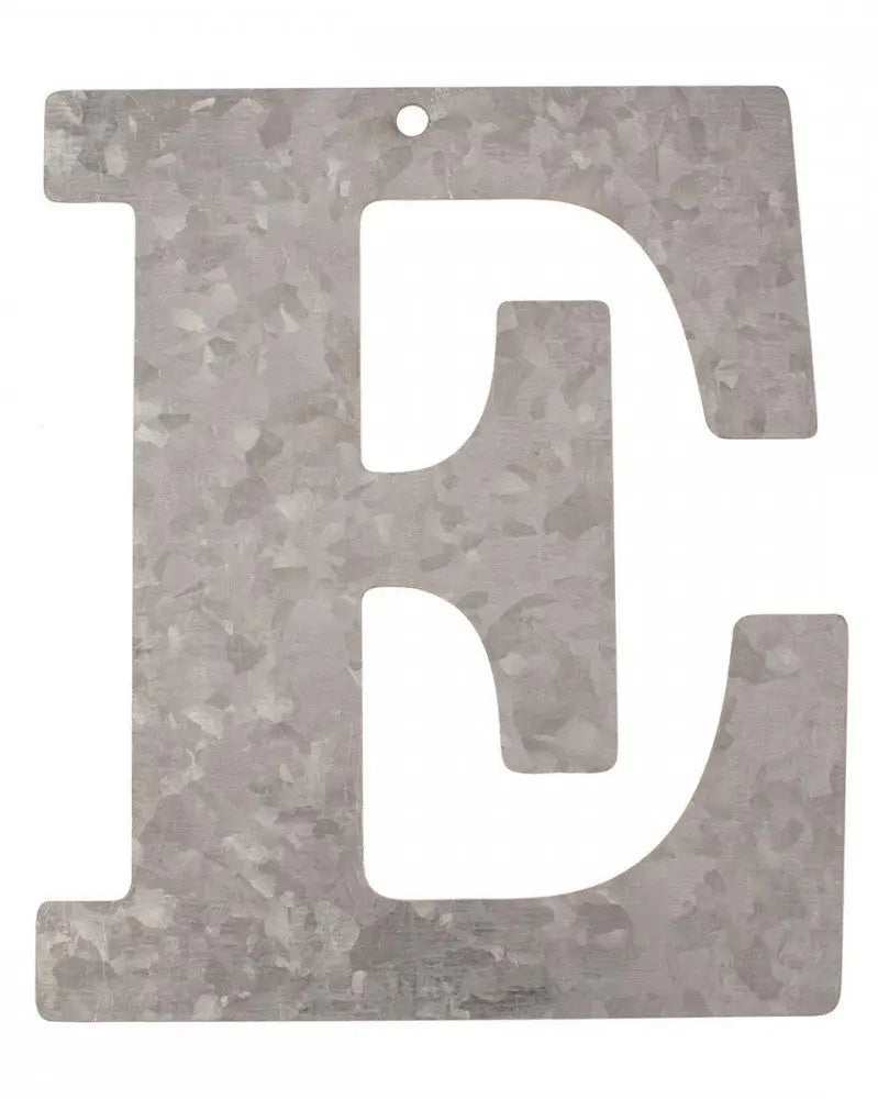 Metall Buchstabe verzinkt E 12x0,1cm