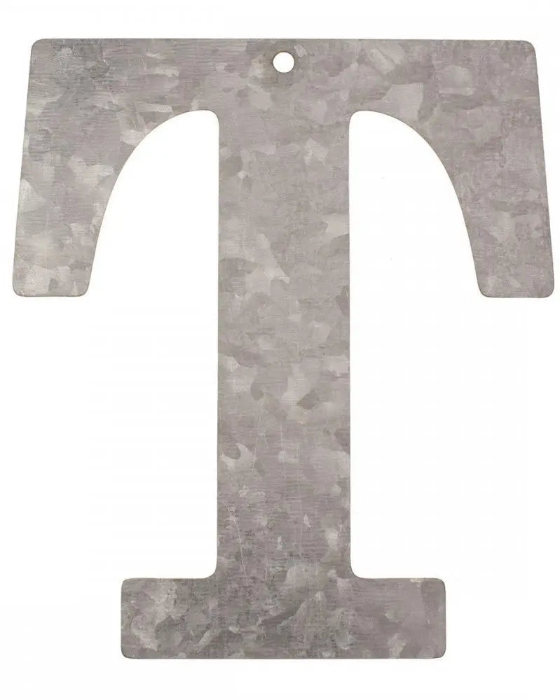 Metall Buchstabe verzinkt T 12x0,1cm