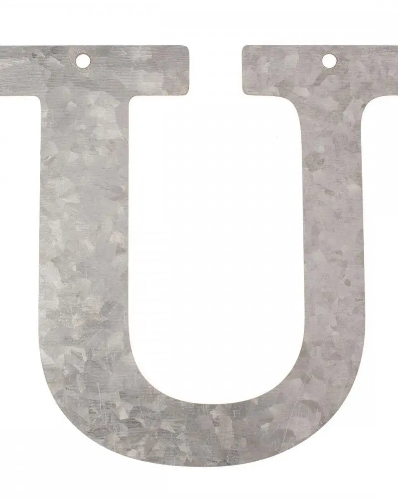 Metall Buchstabe verzinkt U 12x0,1cm