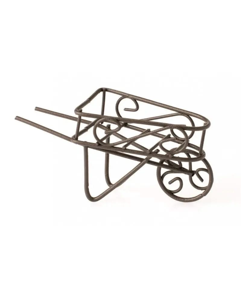 Mini-Gardening Schubkarre rost 8x3,5x4cm