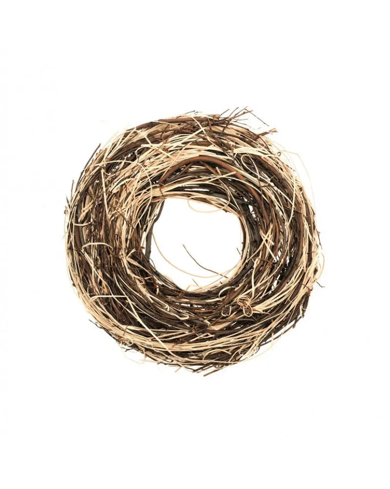 Rattan-Kranz, beige/ braun